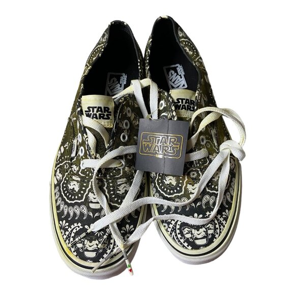 Vans X Star Wars Stormtroopers LIMITED green sprayed shoe paisley NEW men US11.5 - Picture 2 of 7